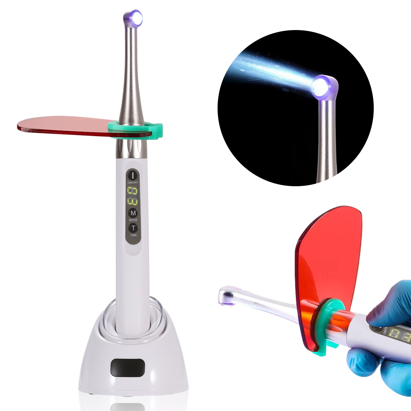 1-5 Dental Woodpecker Style iLED Wireless Curing Light Lamp 1 Sec Cure White sa