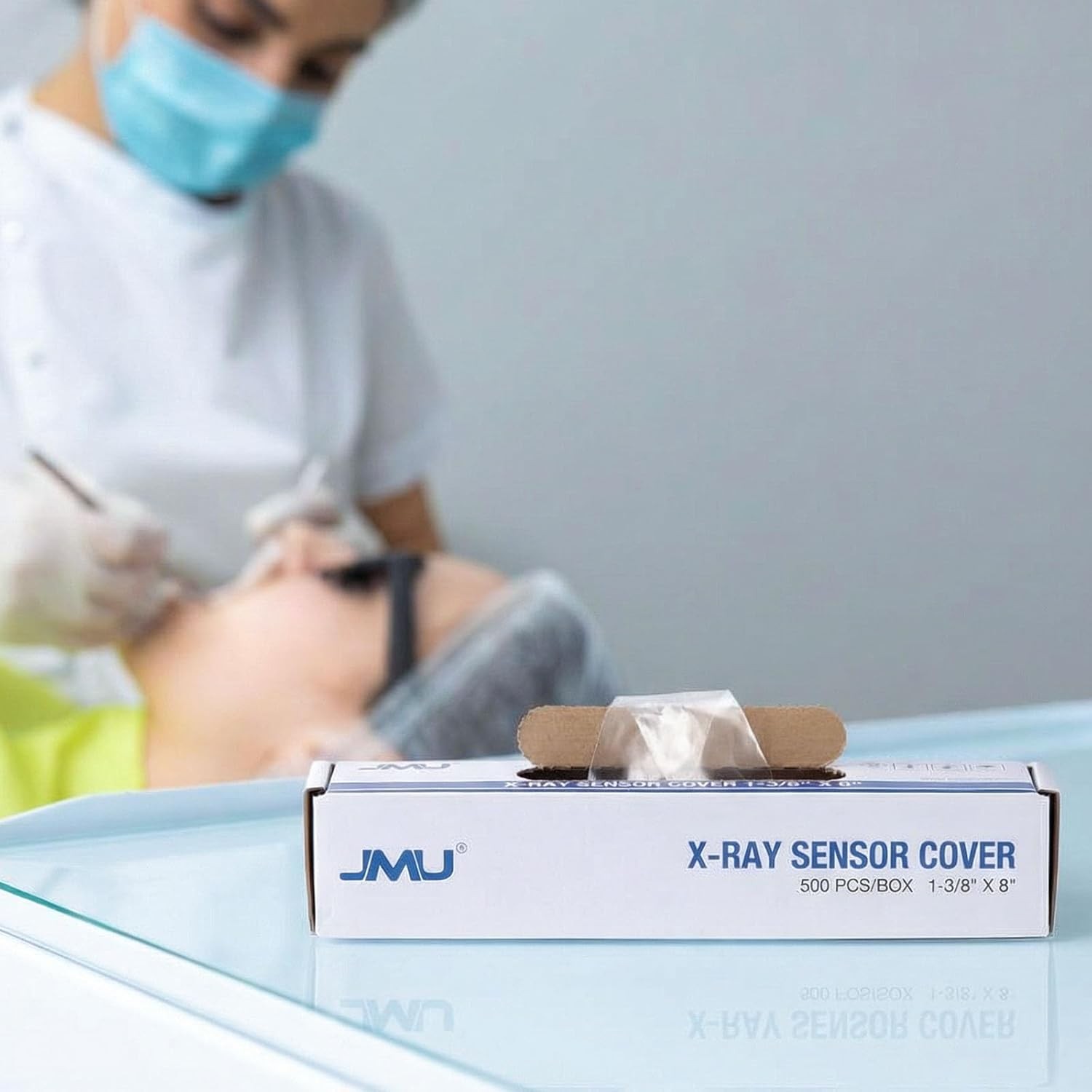 500pcs Disposable Dental X-Ray Sensor Protective Covers 8″ x 1-3/8