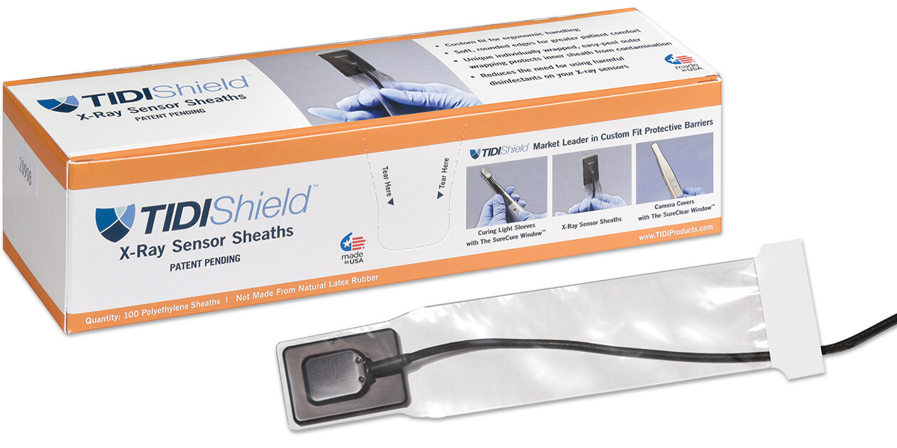 TIDI SIZE 2 SCHICK X-RAY SENSOR SHEATHS CASE OF 500 20825
