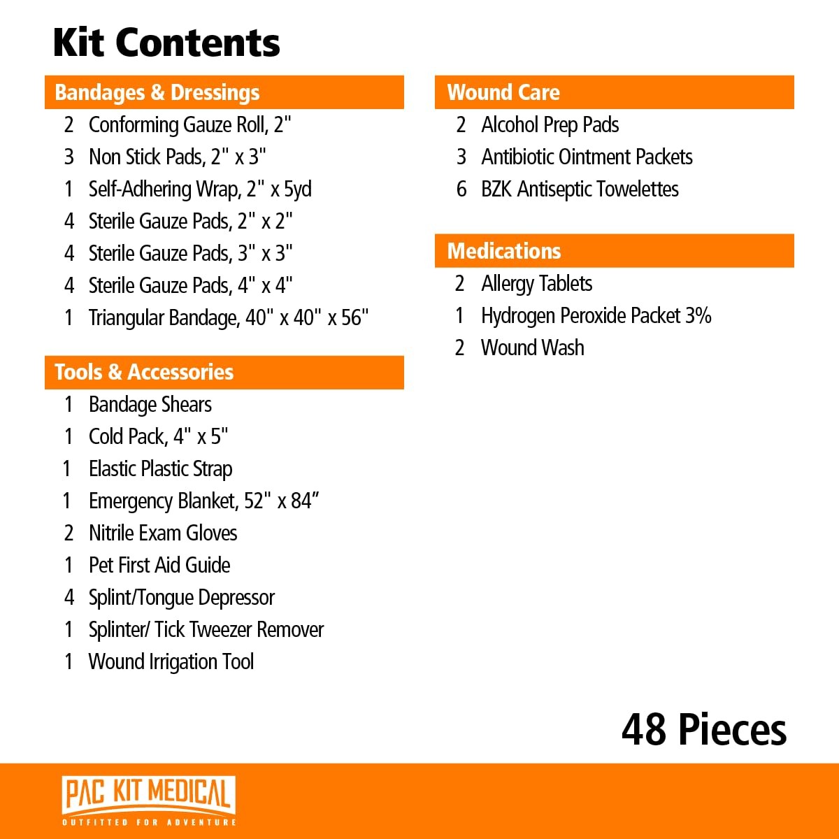 First Aid Only Pac-Kit Pet First Aid Kit For Dogs Cats And Other Animals In