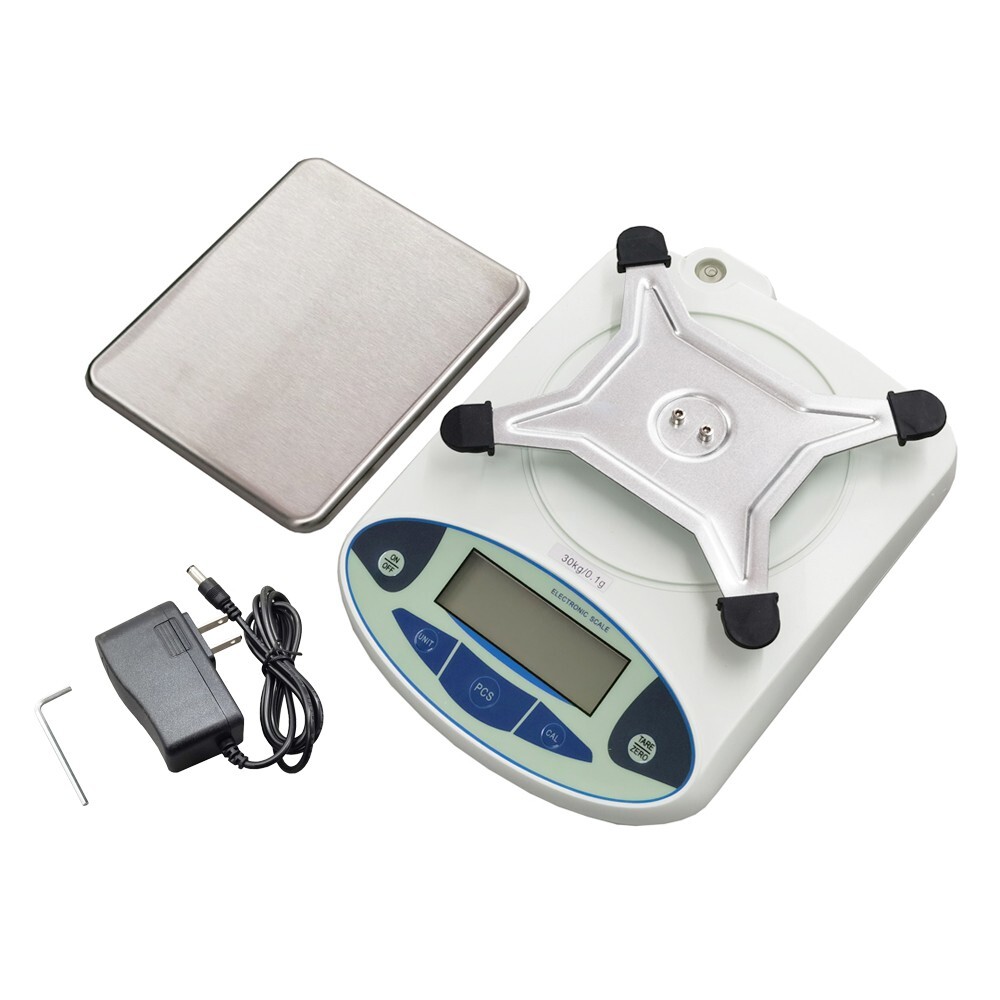 30kg/0.1g Electronic Balance Weighing Lab Kitchen Automatic Calibration