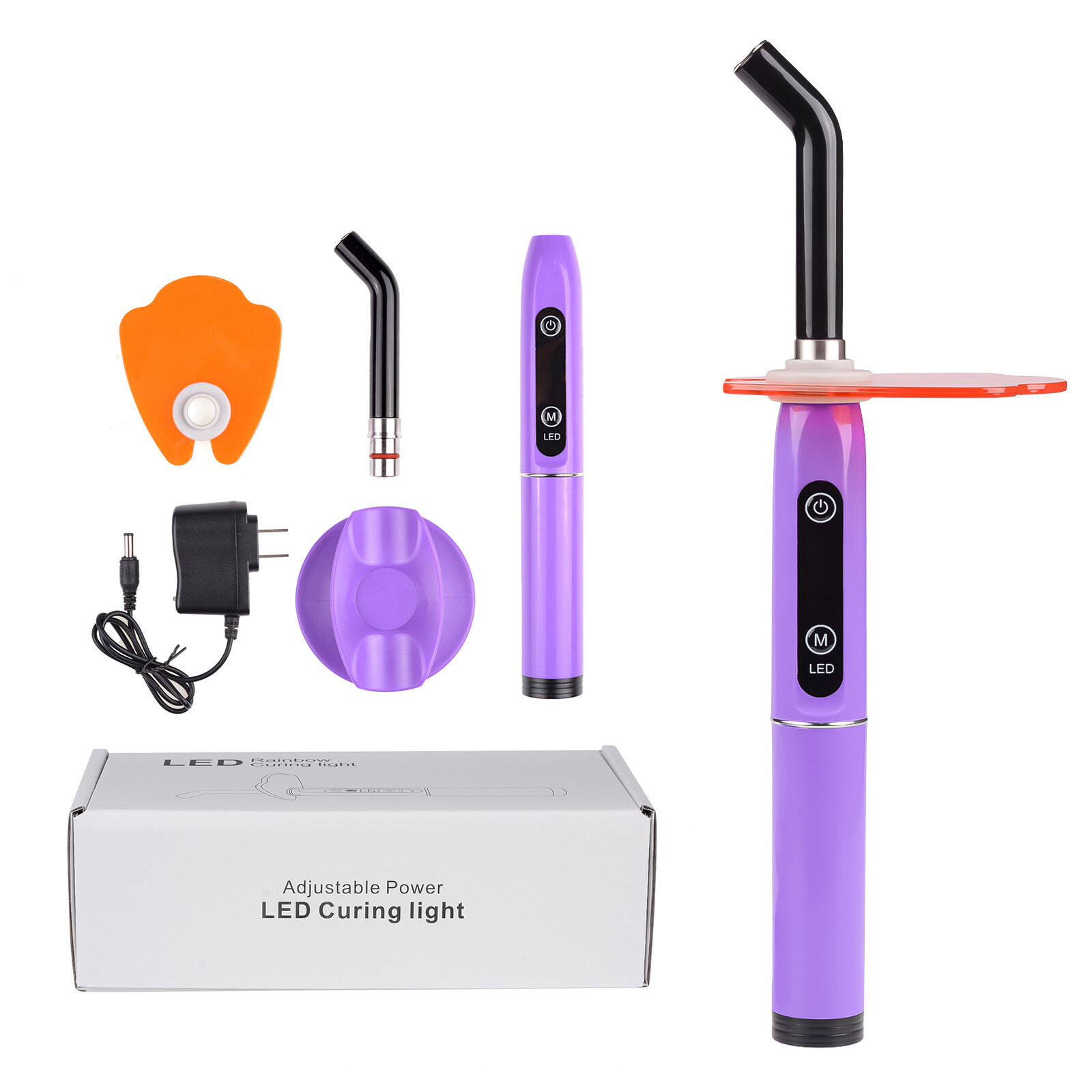 5W Dental High Power Wireless Curing Light 800-2400mw/cm2 Resin LY-A180C Purple