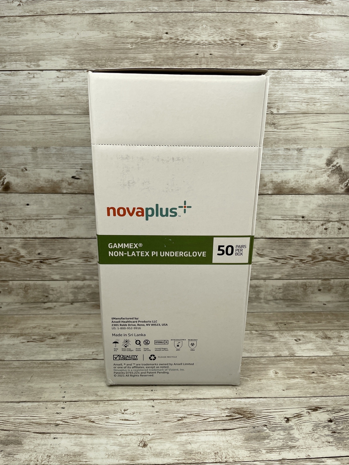 1 Box Gammex NovaPlus Non-Latex PI Underglove Surgical Glove Size: 9 Exp 6/25