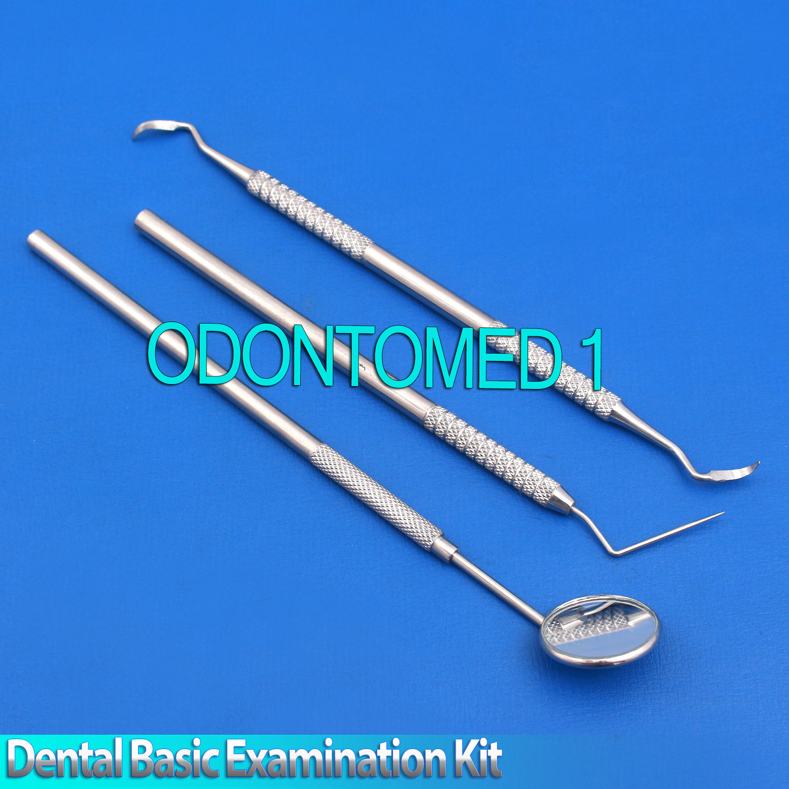 Dental Basic Examination Kit Probe Pick Double Ended Scaler Mouth Mirror Lab