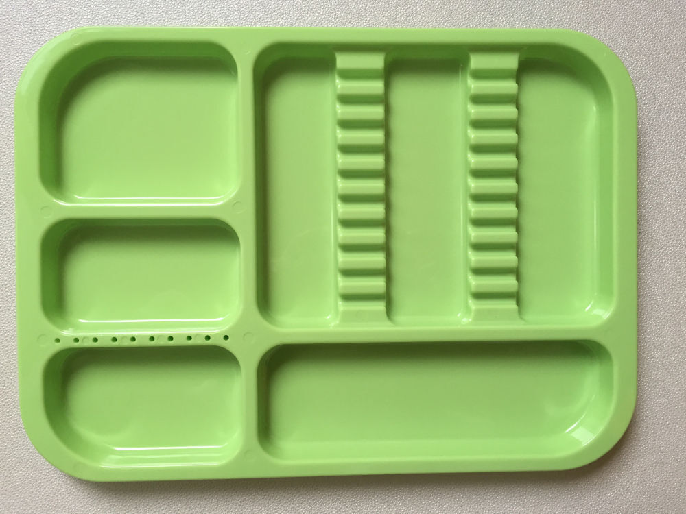 Dental Separate Autoclavable 135°C Divided Tray Plastic Set Up Trays 5 Color