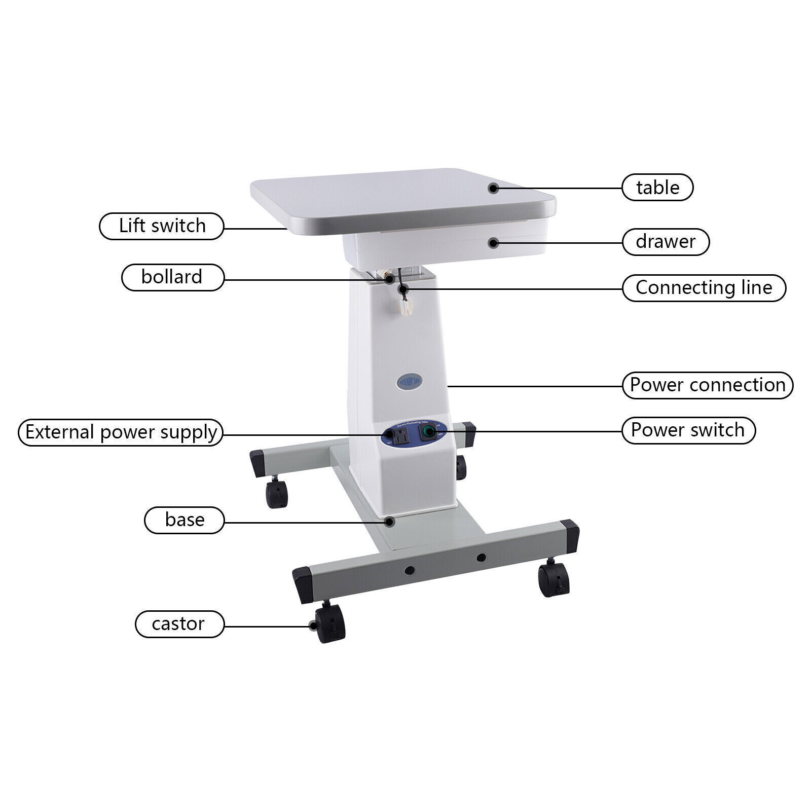 Professional Ophthalmic Electric Optical Equipment Motorized Lifting Table