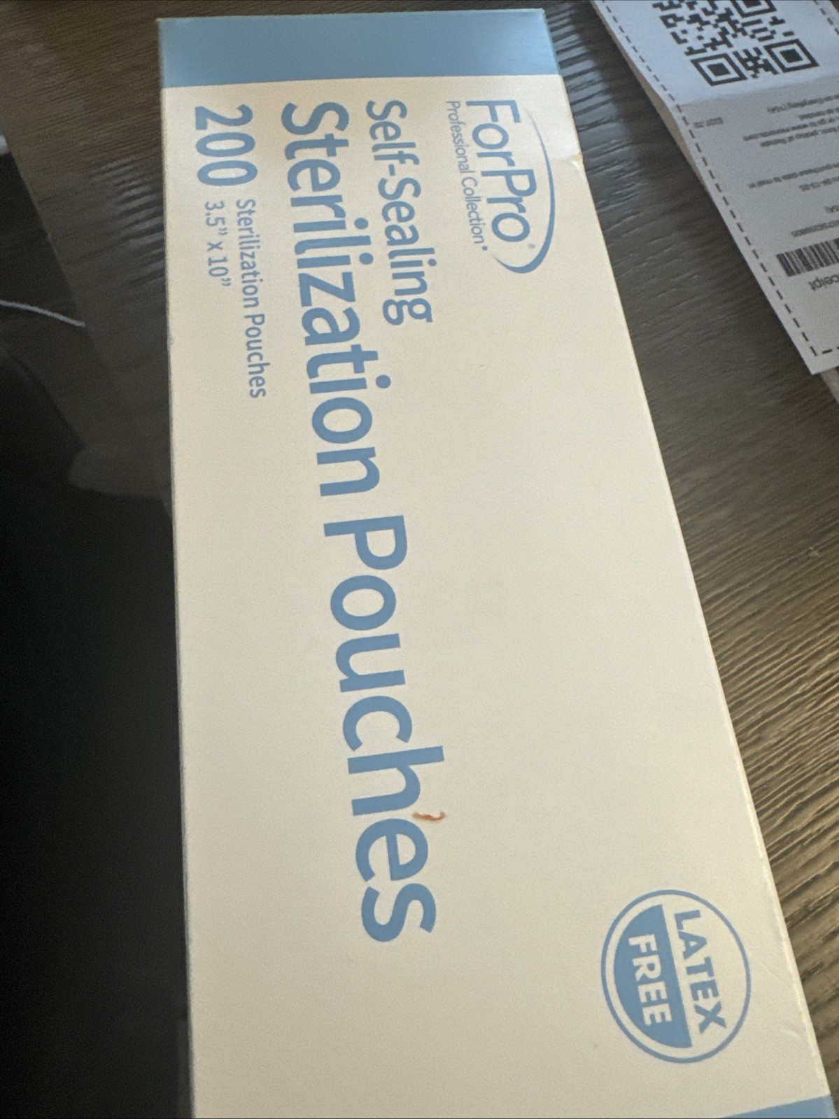 Sterilization Pouches 200 Latex Free 3.5”x 10 “ Self-sealing ForPro