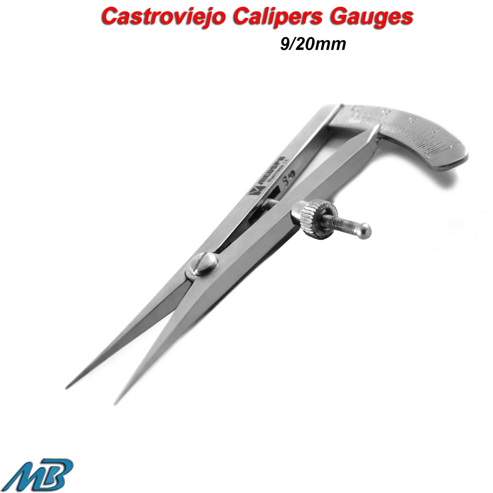 MEDSPO Orthodontic Castroviejo Gauge Spring Caliper Dental Lab Instruments CE