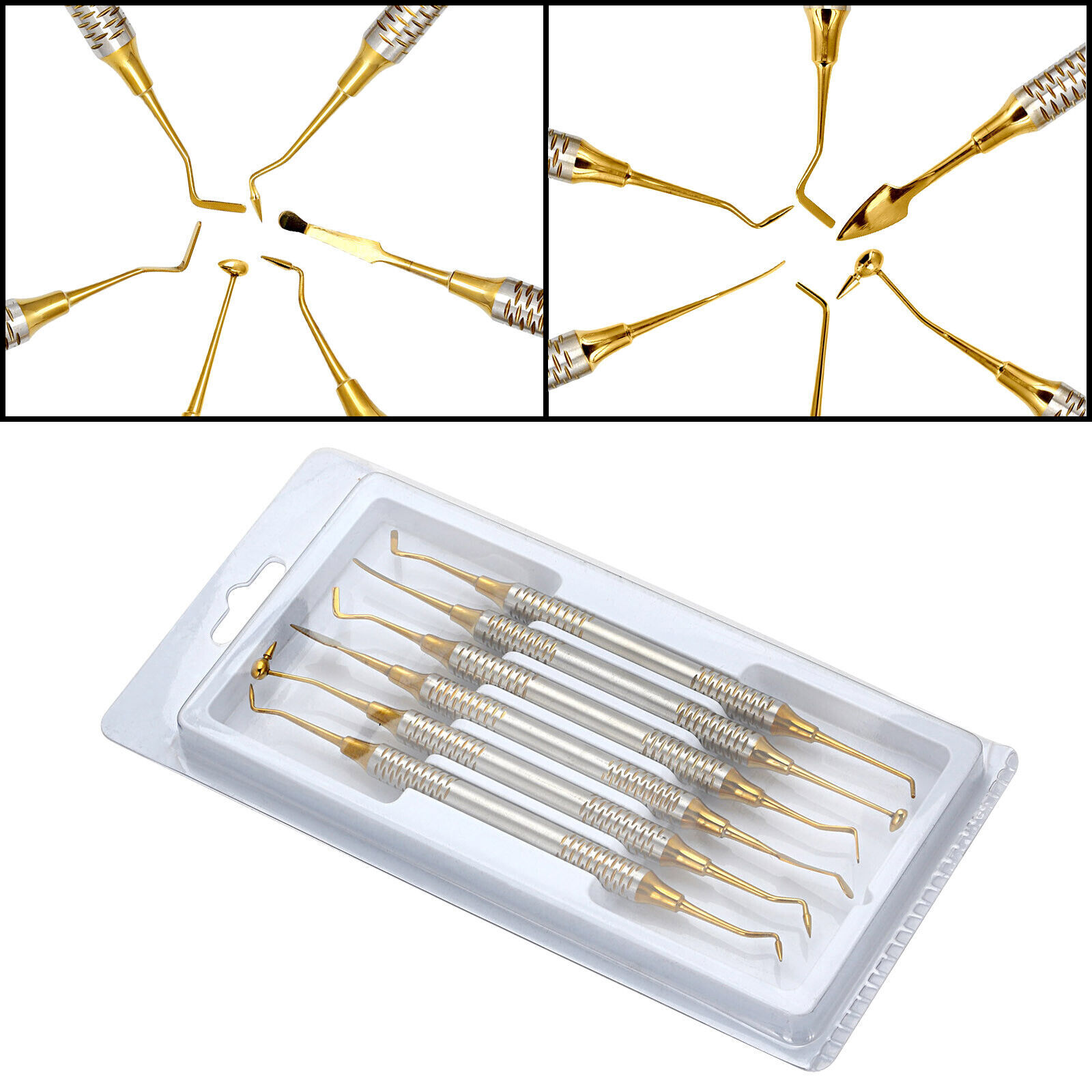 6 Pcs/Set Dental Composite Resin Filling Spatula Repair Restorative Instruments