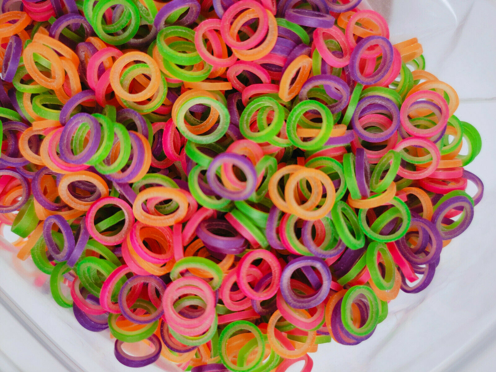 5000Pcs/Pack Dental Super Elastic Rubber Band Colorful ties 2.5/3.5/4.5/6.5OZ