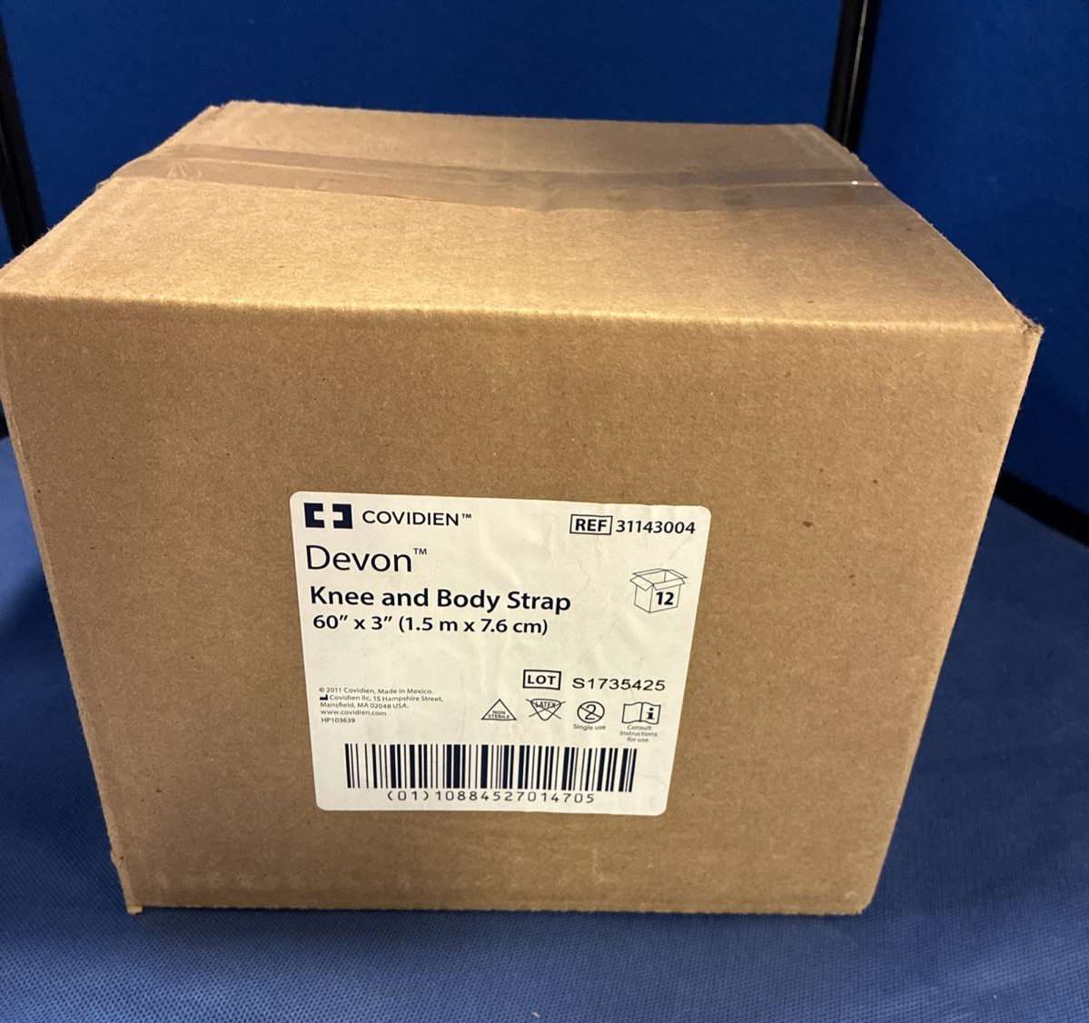 Covidien 31143004, Devon Knee and Body Strap 60″ x 3″, 12 per Box