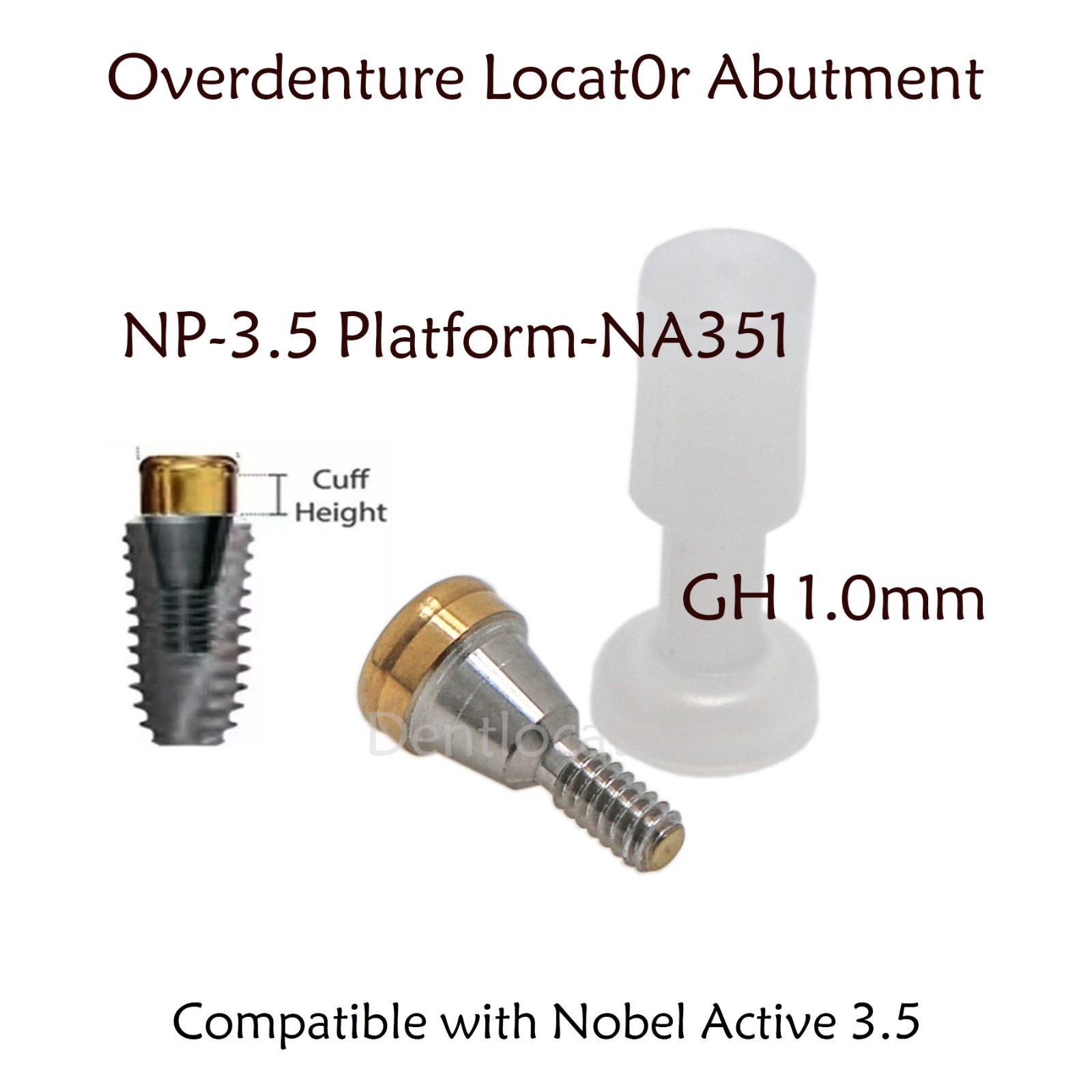 US For Nobel Active Locator Attachment Abutment NP/RP Conical Connection 1-5mm