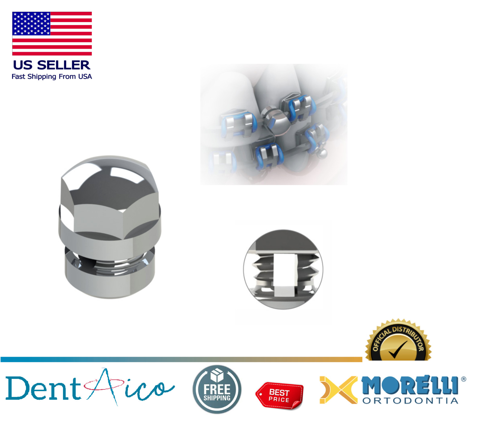 MORELLI GURIN RECTANGULAR OPENED SLOT .022″ DENTAL ORTHODONTHIC