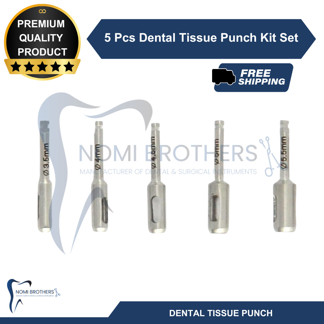 5-Piece Dental Tissue Punch Kit – Surgical, Autoclavable, CE Certified with Box