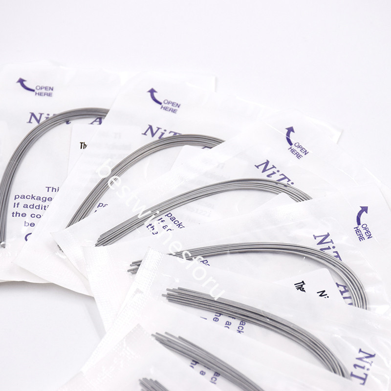 10 Pcs Dental Orthodonti Heat Thermal Activated Niti Rectangular Round Arch Wire
