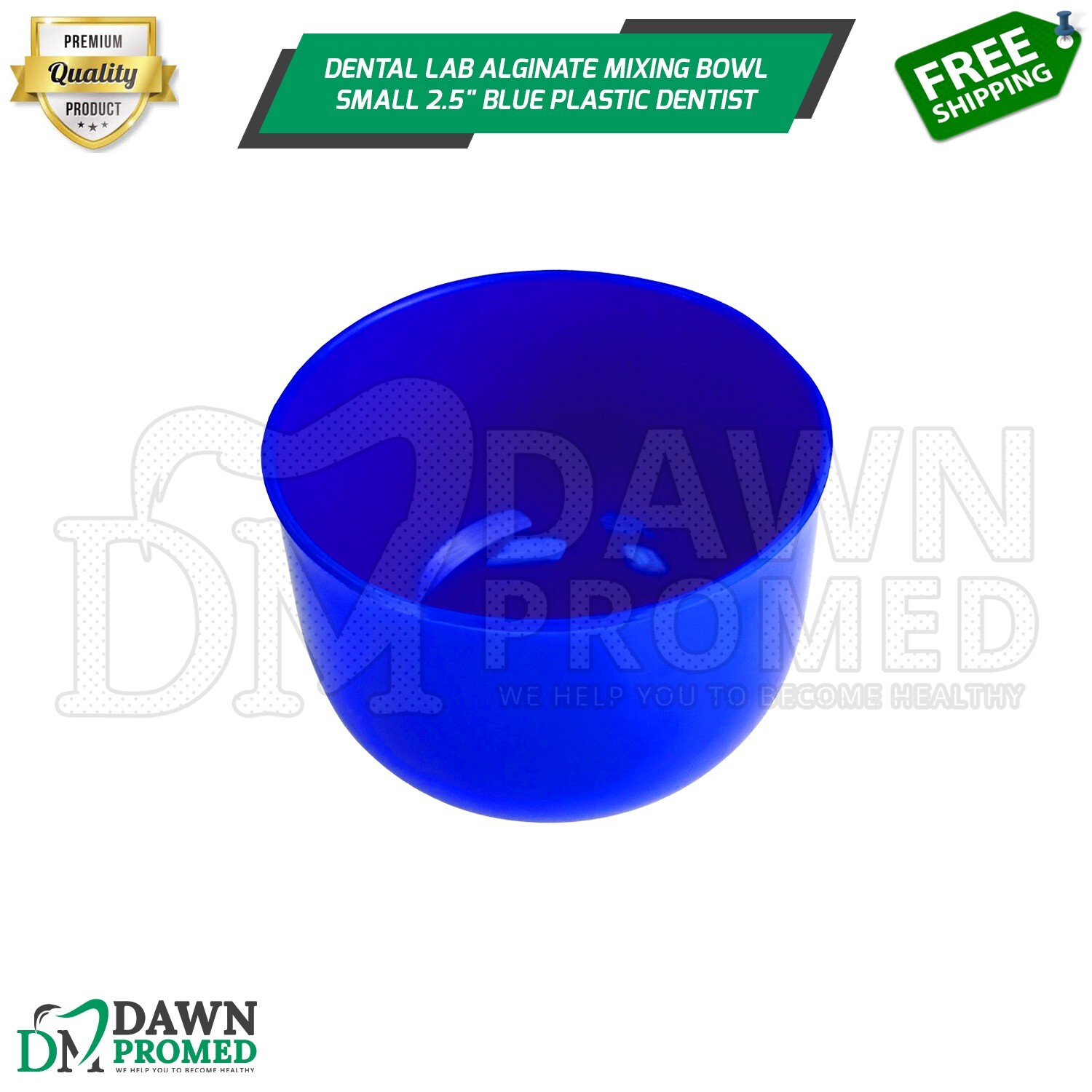 Dental Lab Alginate Mixing Bowl Small 2.5″ Blue Plastic Dentist Instruments