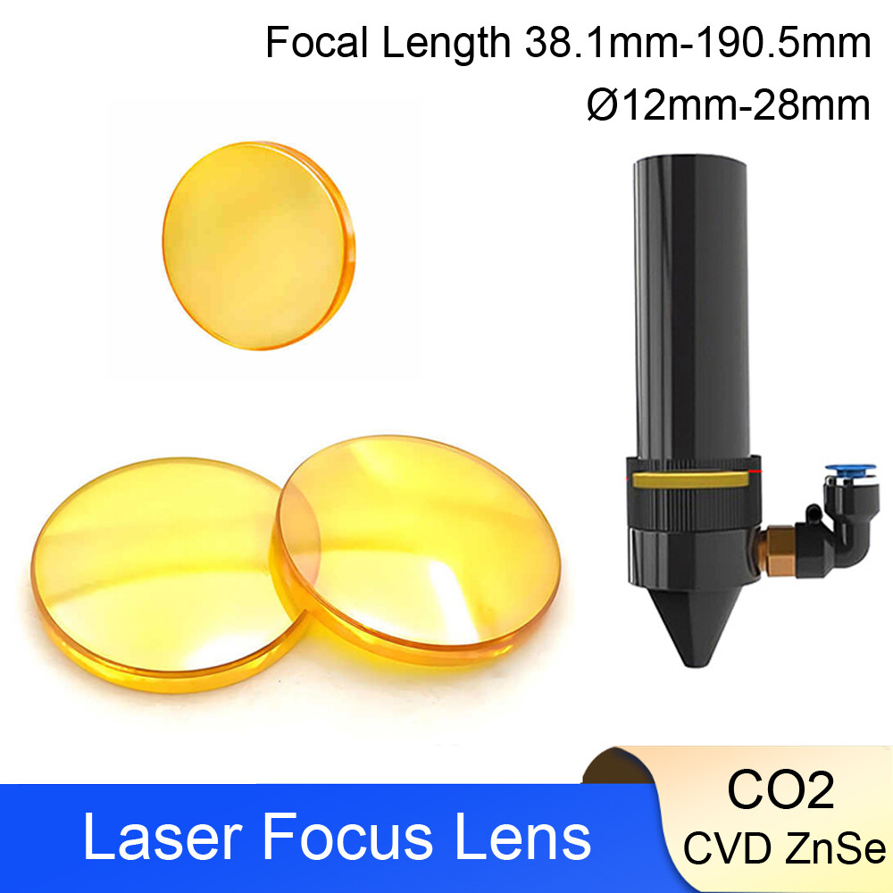 CVD ZnSe Laser Focus Lens CO2 Laser Engraver Cutter Ø12-28mm Focal 38.1-190.5mm