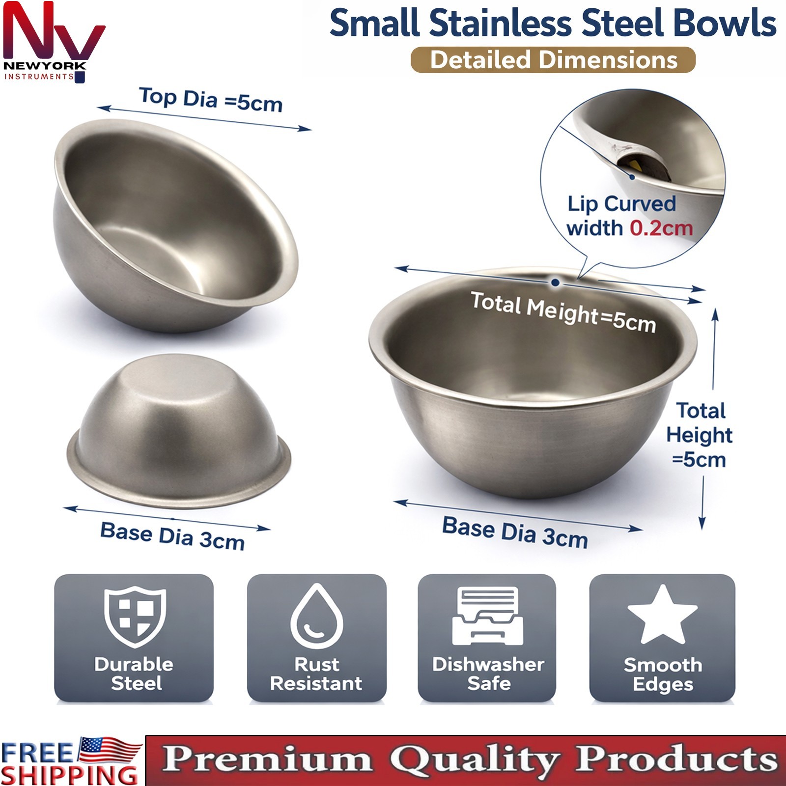 Dental Laboratory Surgical Mixing Bowl Stainless Steel Small Bowl Cup Hi Quality