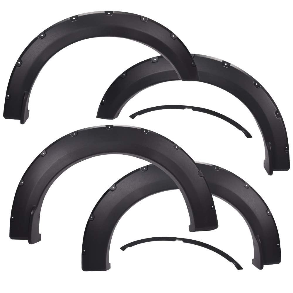 4x Textured Riveted Fender Flares Ford F-150 Styleside 15-17 67.1 78.9 97.6 Bed