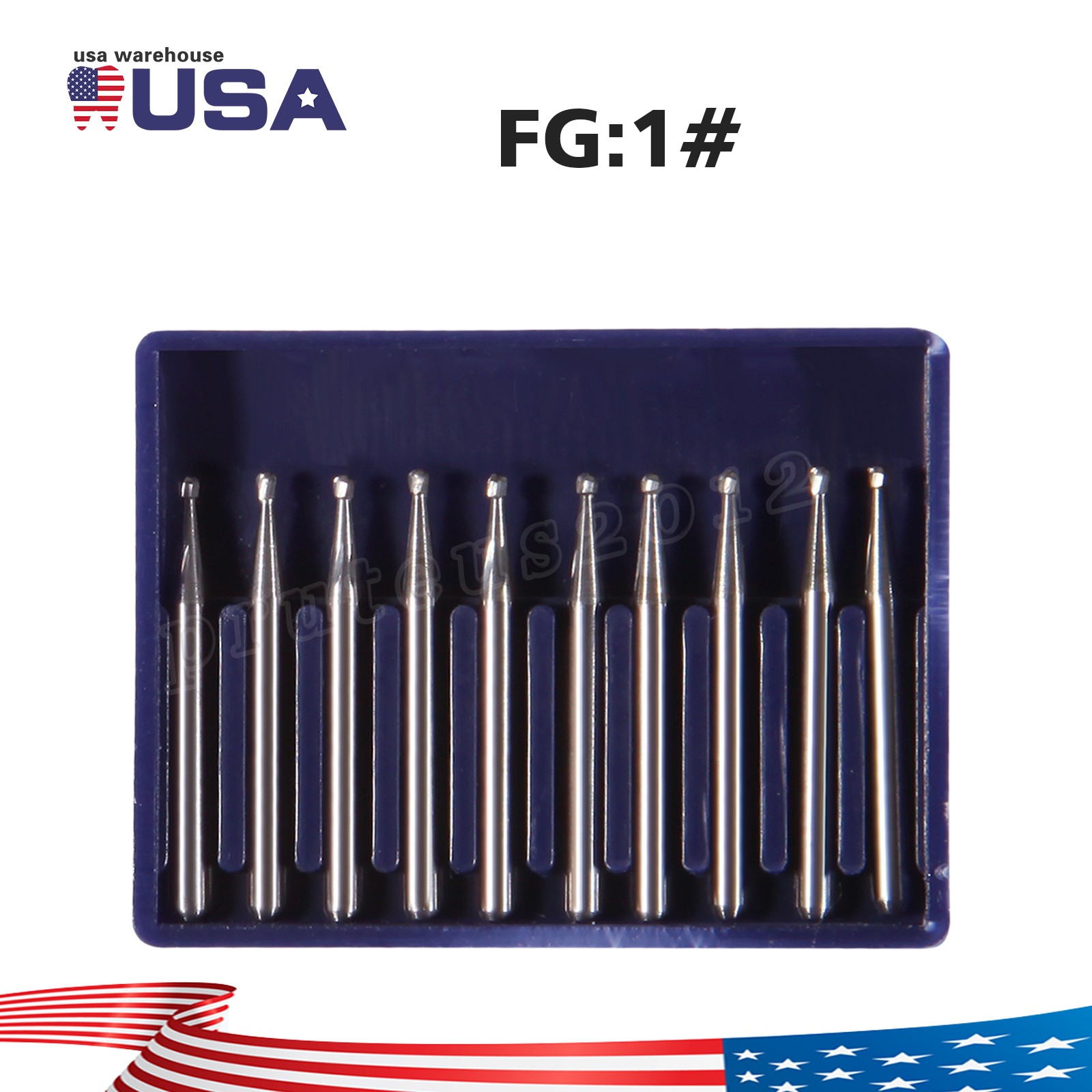 Dental Surgical Burs High Speed FG 25mm Carbide Friction Grip Round 2 4 557