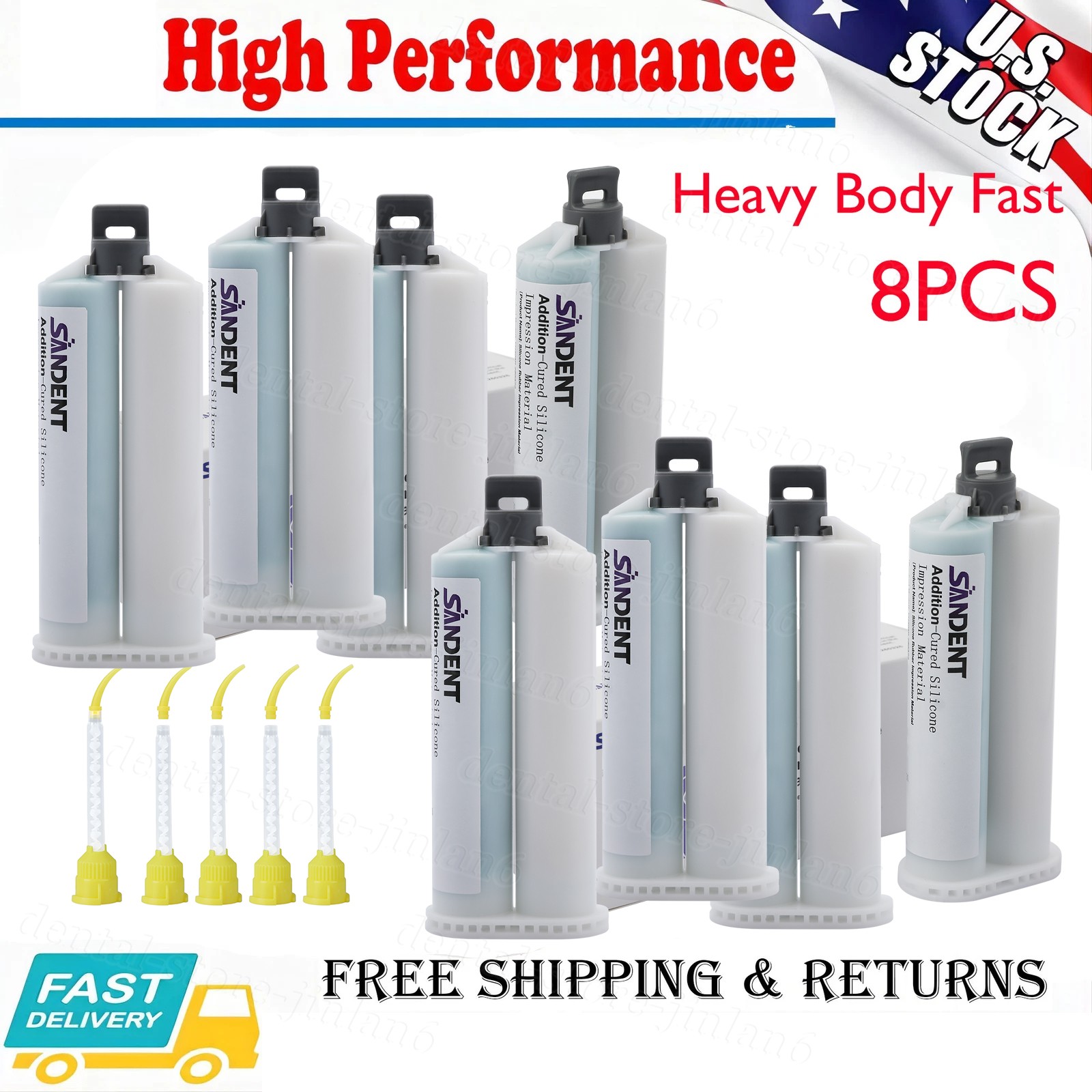 HEAVY BODY FAST SET VPS PVS Dental Impression Material 50ML Cartridges USA