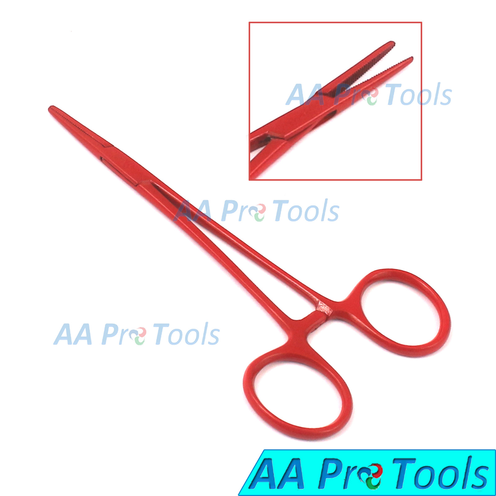 AA Pro: Mosquito Hemostat Forceps 5″ Straight Red Coated Stainless Steel