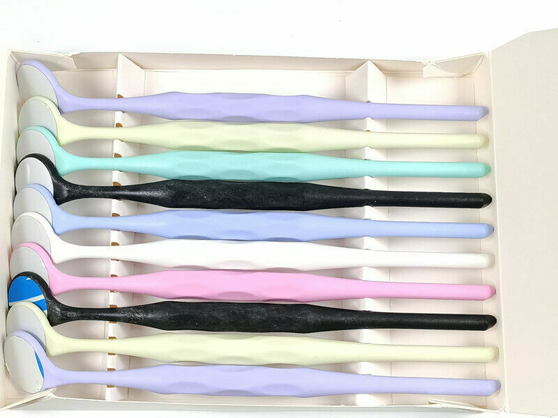 1Box(10pcs)Dental Mouth Mirrors Reflector Double Sides Teeth Hygiene Instruments