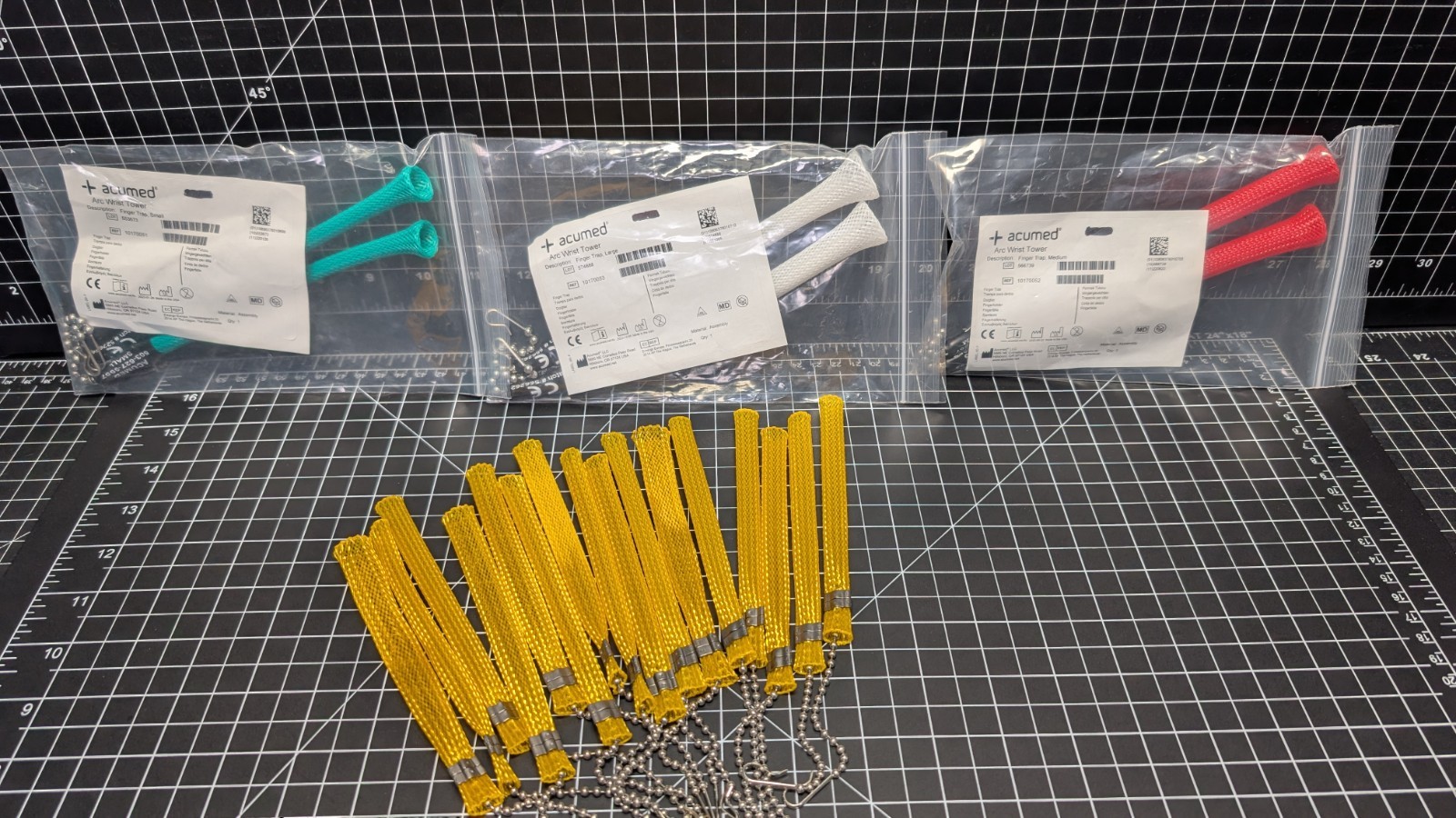LOT Rycor Acumed Finger Traps: Small, Medium, Large Arc Wrist Tower retractors
