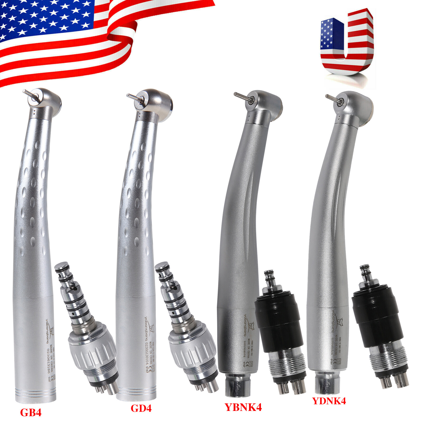 Yabang Dental High Speed Turbine Handpiece Push 4Hole Coupler For KaV/NSK