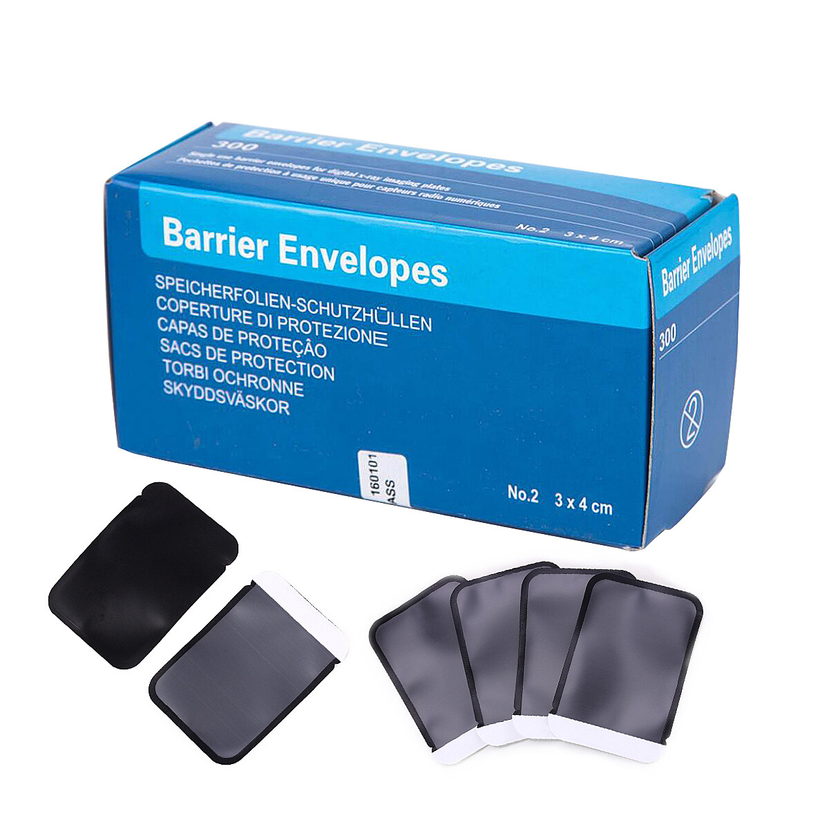 10Boxes Dental Barrier Envelopes for Phosphor Plates Xray Scanner #2 300Pcs/Box