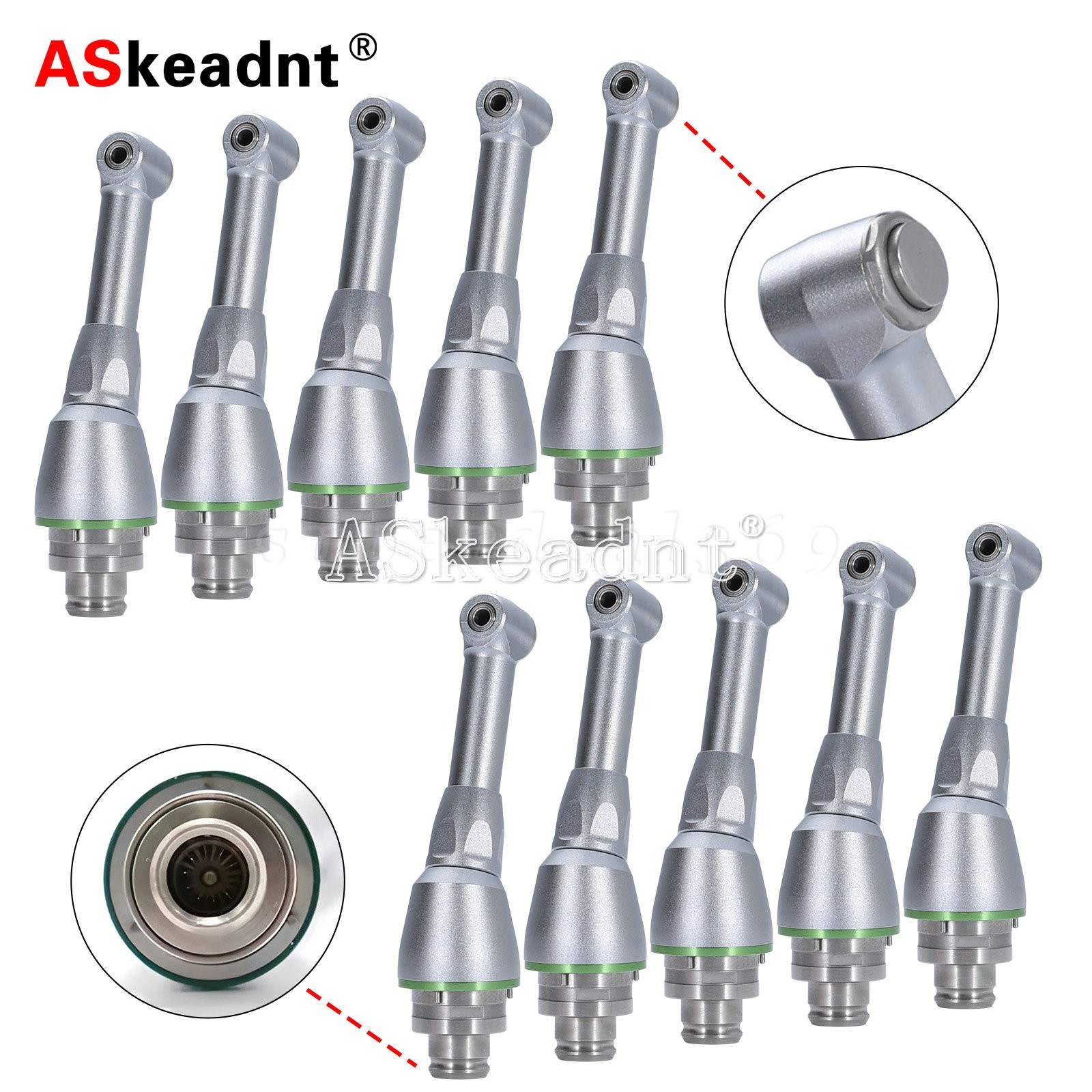Dental 16:1 Reduction Push Contra Angle Head for Endo Motor Endodontic Handpiece