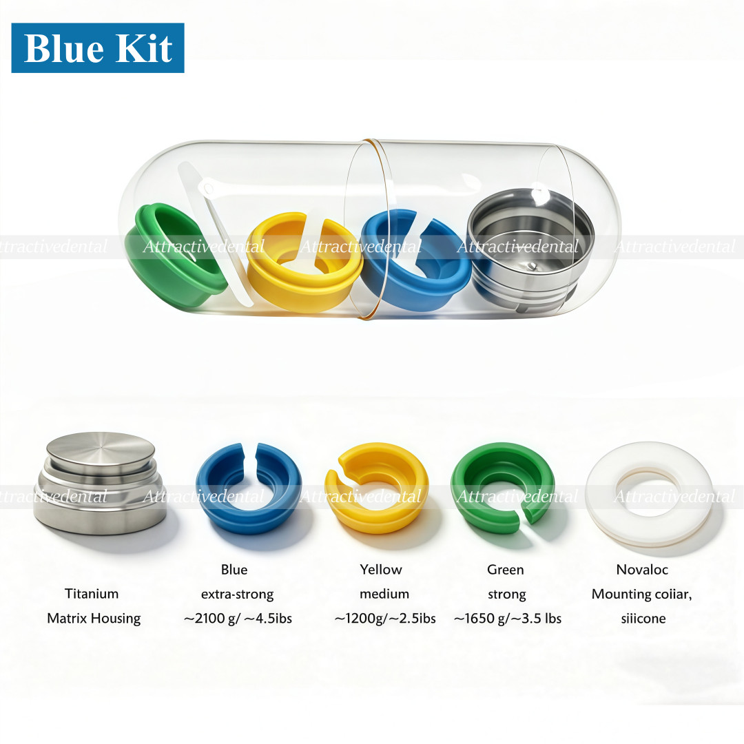 PEEK Cap Retention Insert Caps Novaloc Type Matrix Titanium Housing Caps 4Sizes