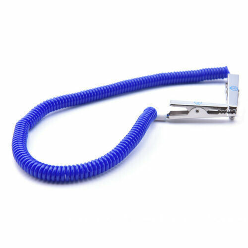 20 Pcs Dental Plastic Reusable Flexible Coil Stretchy Chain Napkin Holder Blue