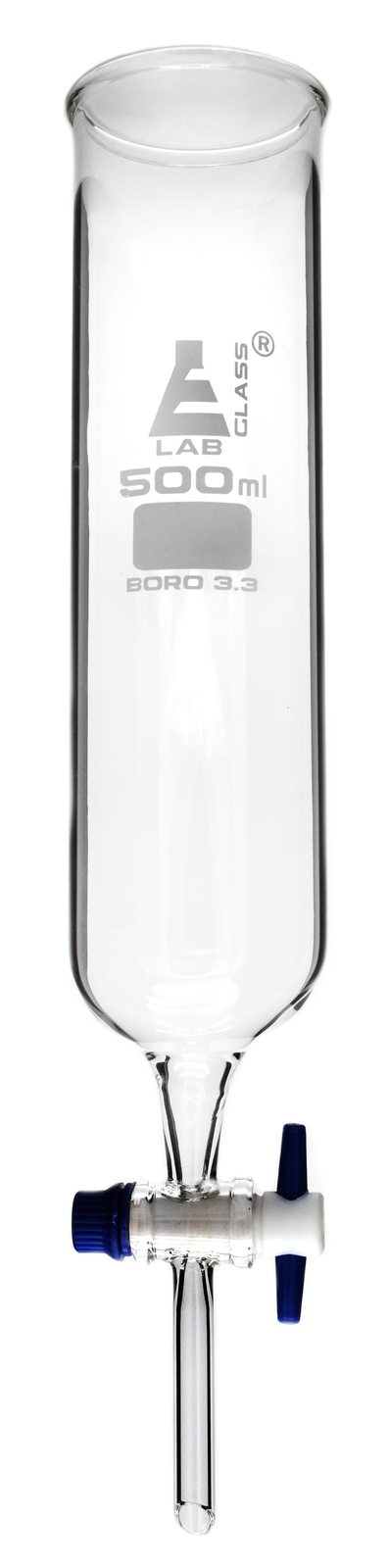 Dropping Funnel 500ml, PTFE Key Stopcock – Borosilicate Glass – Eisco Labs