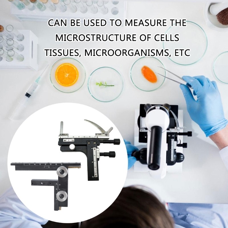 Microscope Movable Caliper Ruler Accessory Mechanical Stage Moveable Stage