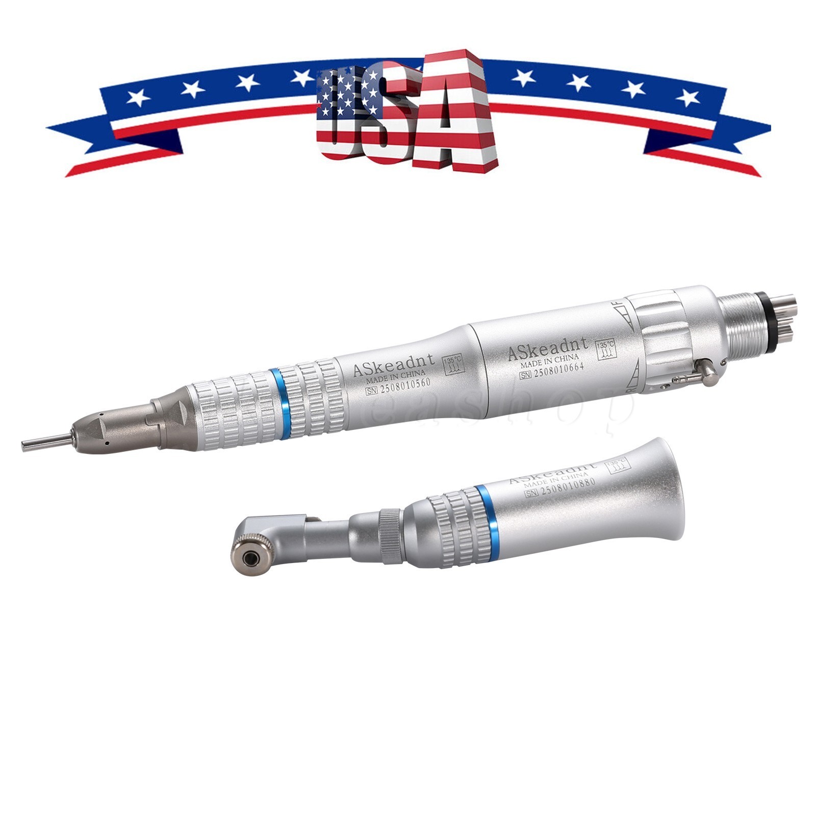 NSK Style Dental Slow/Low Speed Handpiece Straight Contra Angle Air Motor 4/2H M