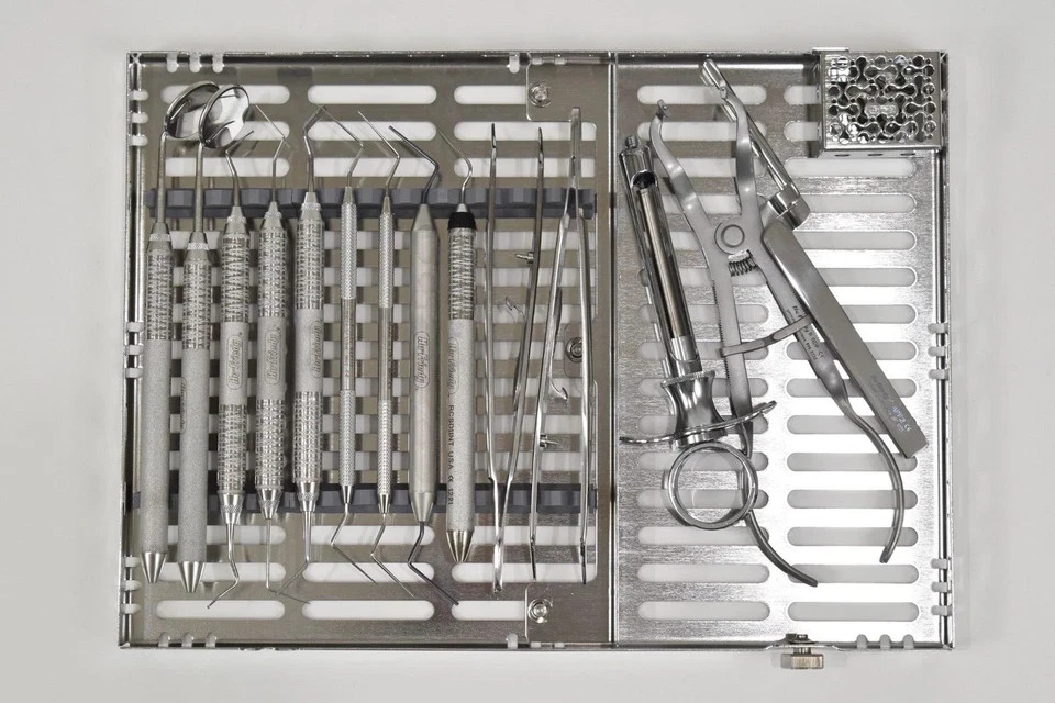 Hu-Friedy Dental Endodontic Instruments Set of 15 w/LRG Sterilization Cassette