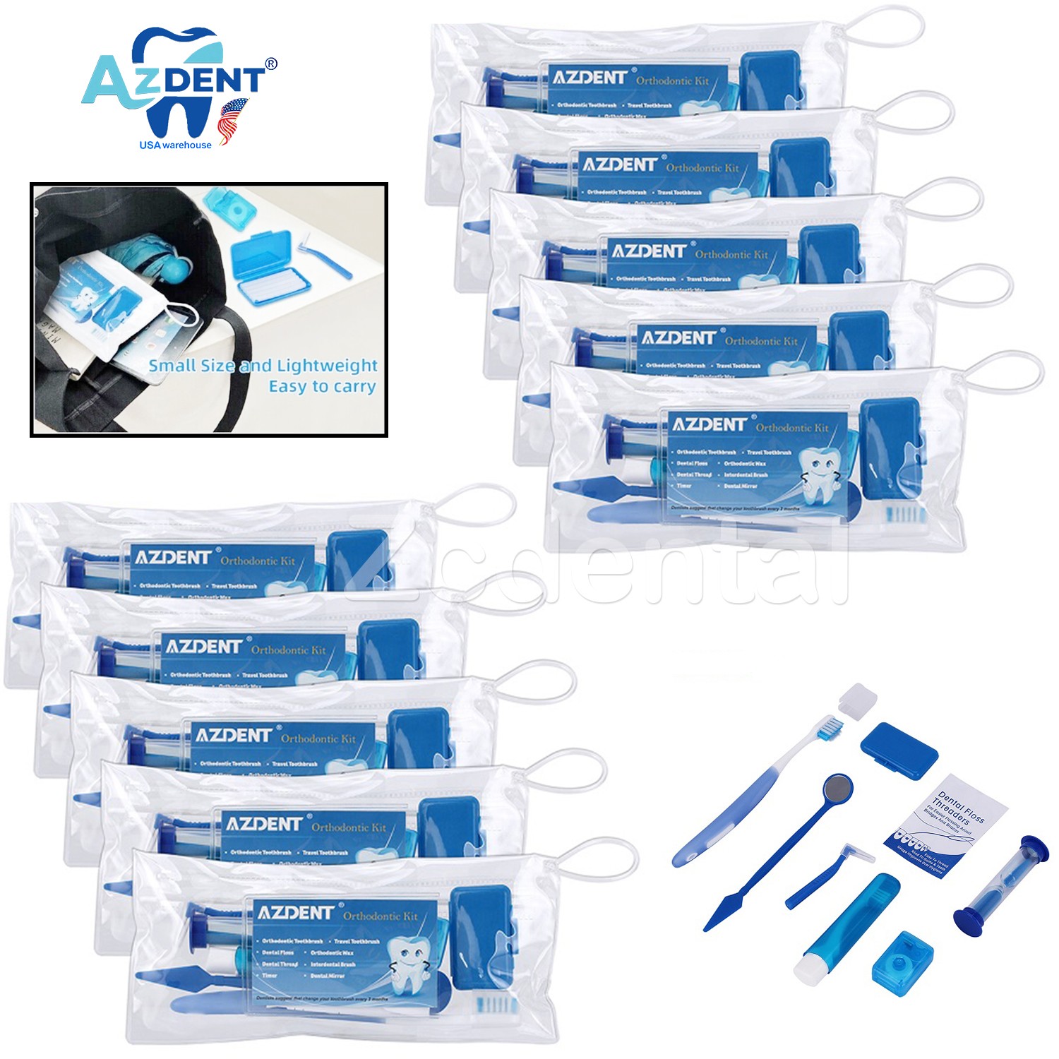 Dental Oral Hygiene Oral Cleaning Tools Orthodontic Kit Teeth Whitening AZDENT