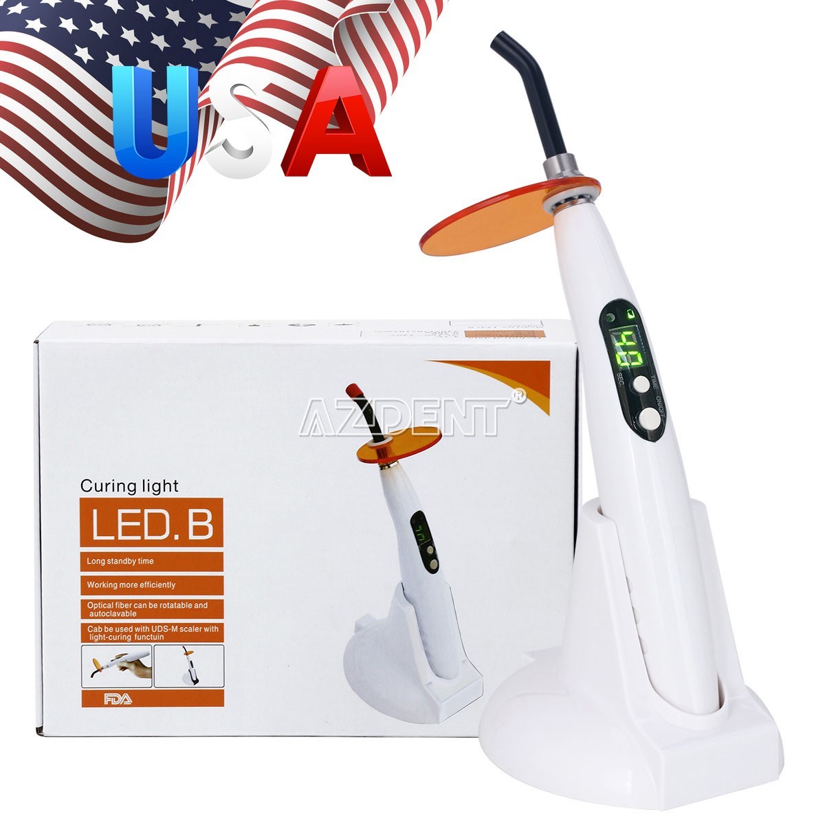 Dental Cordless LED Curing Light Lamp High Curing LED-B