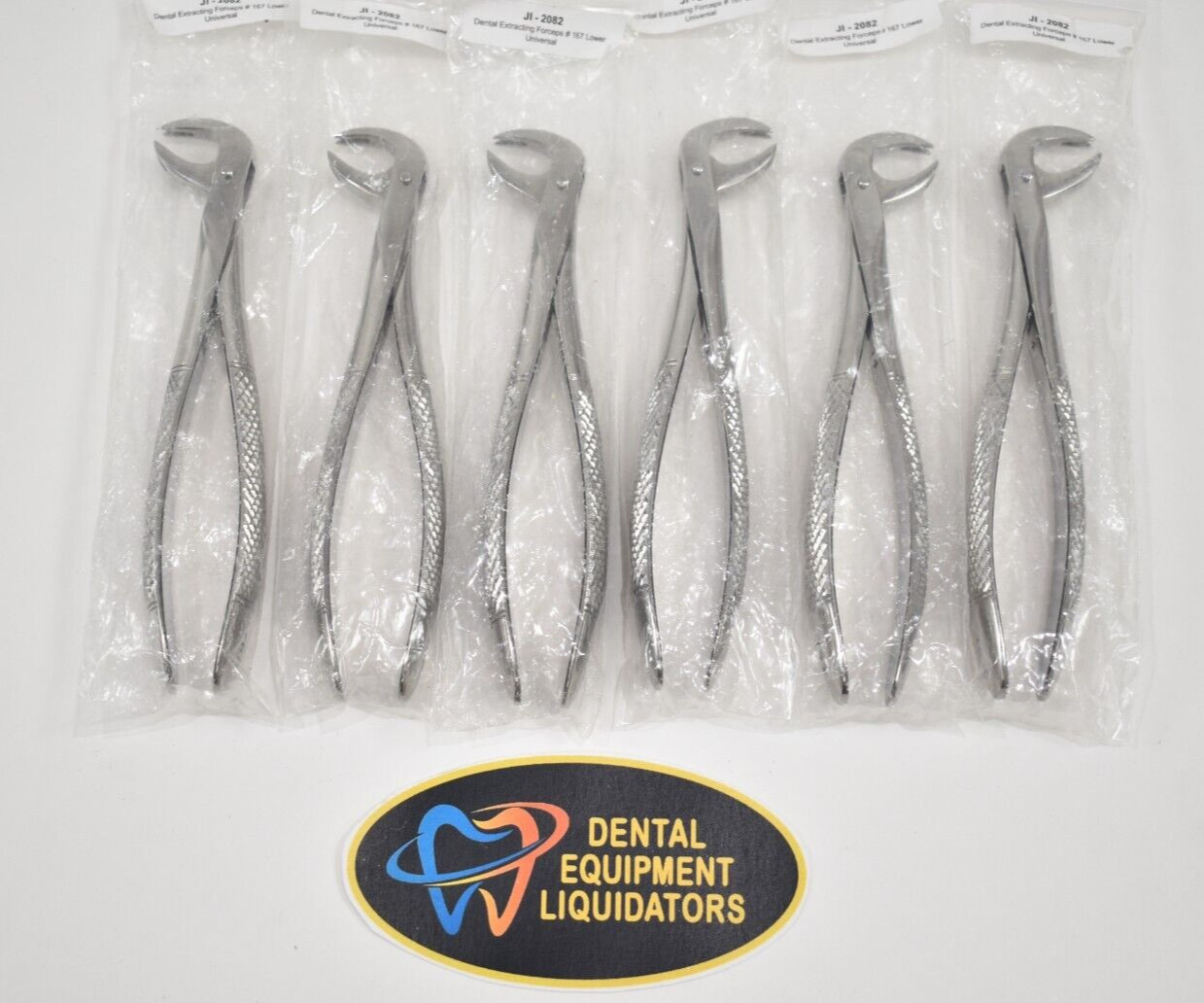 SET of 6 Dental Extracting Forceps #167 Lower Universal – Stainless Steel #2082