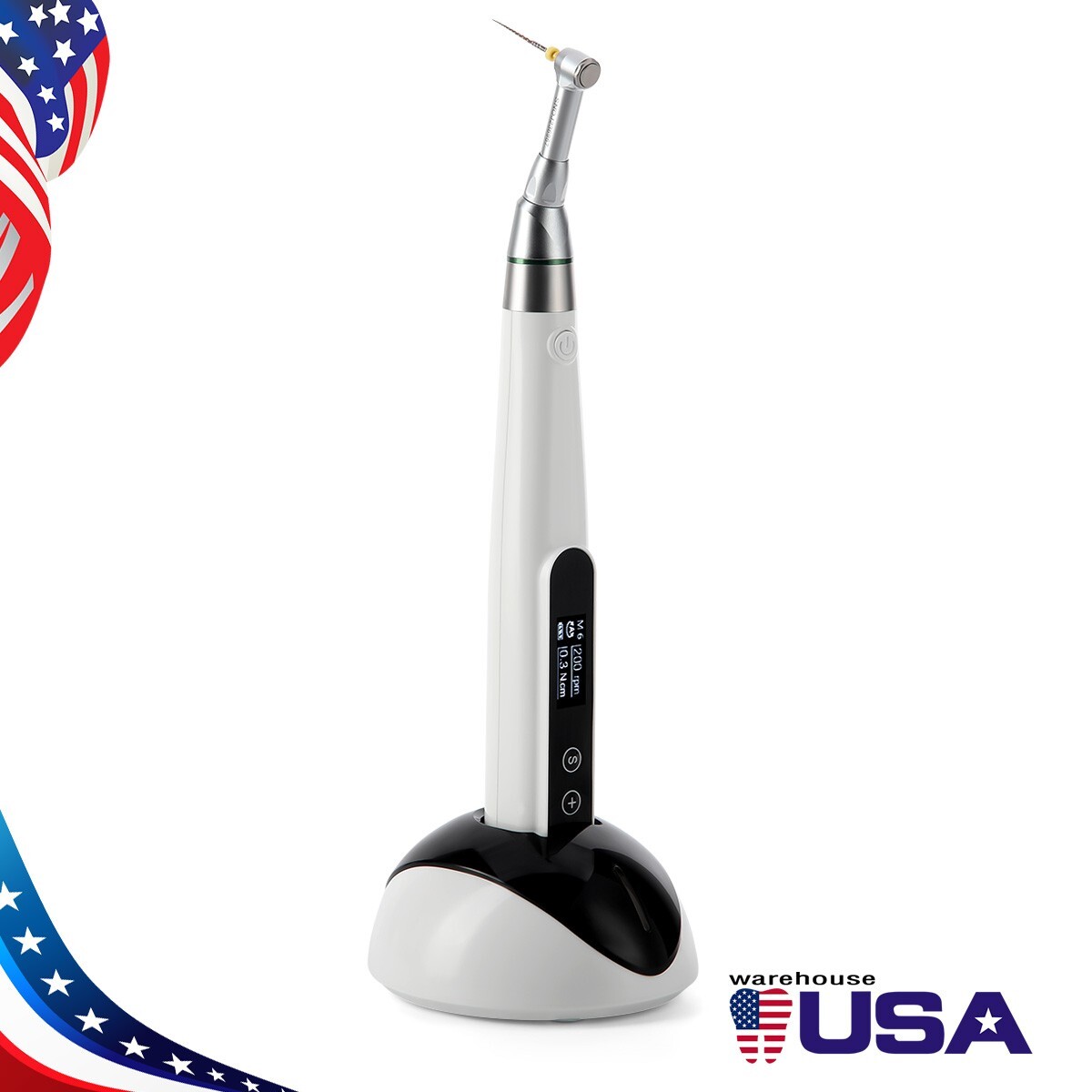 AZDENT Dental Endo Motor 16:1 Contra Angle Root Canal Treatment /10X Endo Files