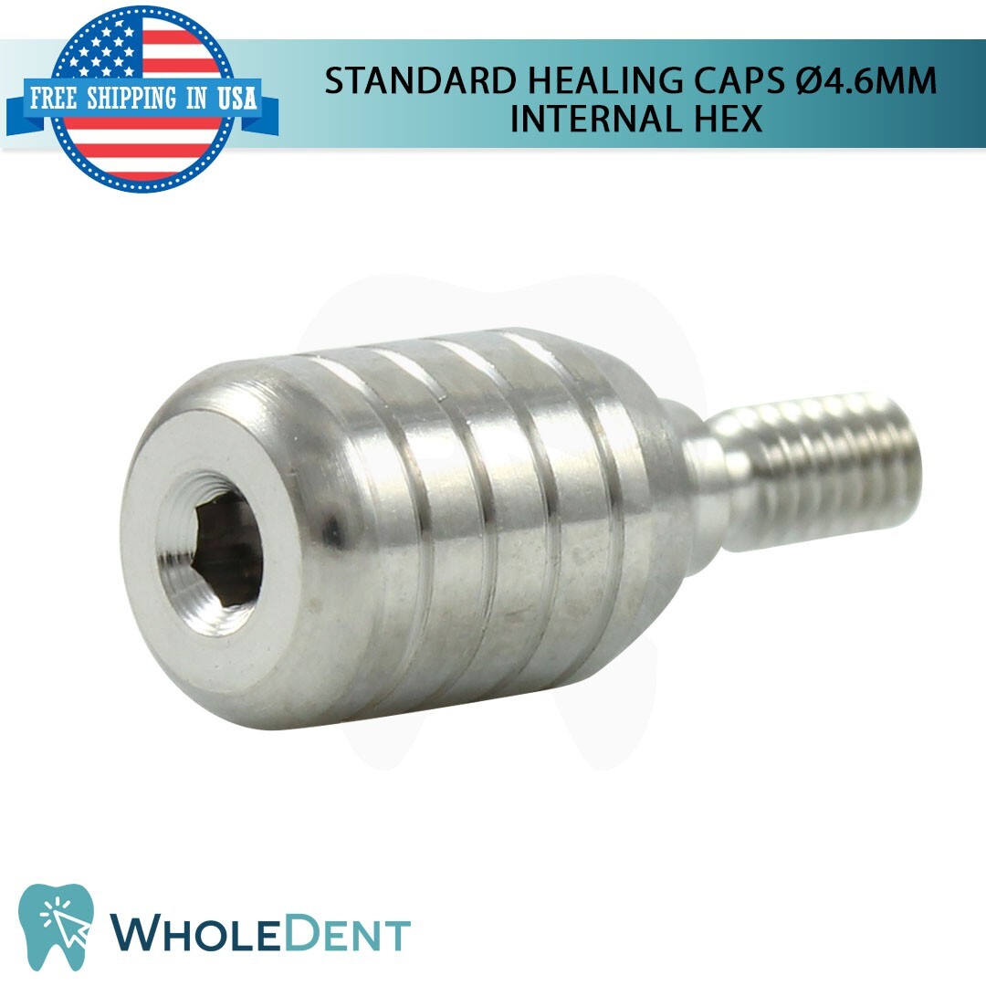 5x Standard Platform Healing Cap Ø4.6mm Int hex 2.42mm Dental Instrument Tool