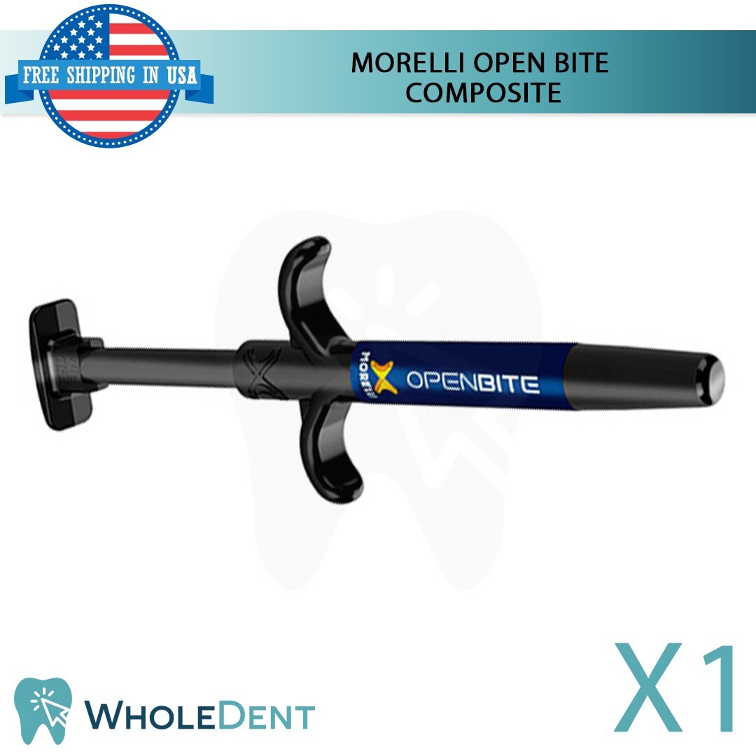 Orthodontic Dental Open Bite Composite Resin Morelli Blue 4g Syringe Dual Cure