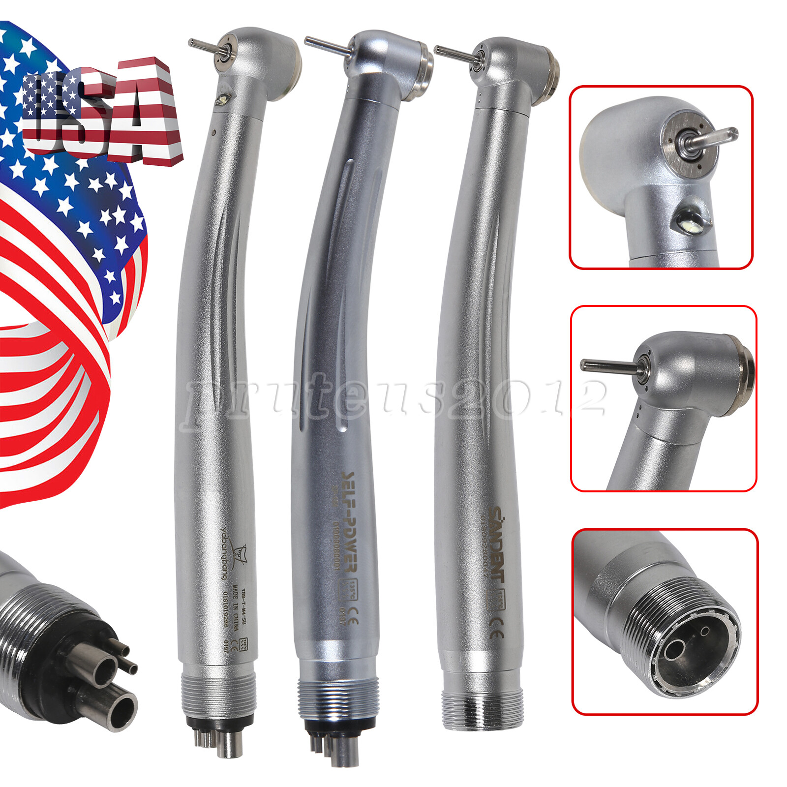 NSK Style Dental LED Fiber Optic PANA MAX High Speed Air Turbine Handpiece