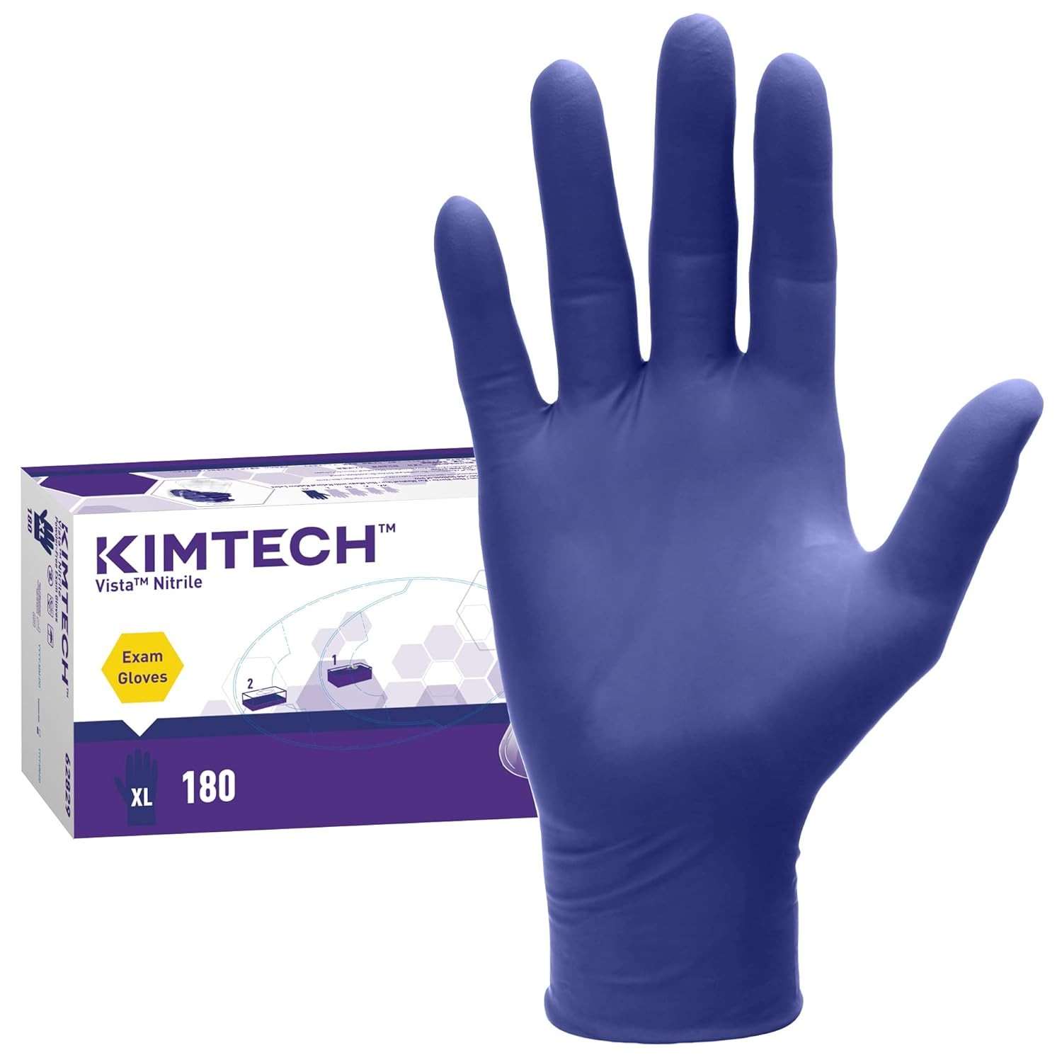 KIMTECH™ Vista™ Nitrile Exam Gloves (62829) 4.3 Mil, Ambidextrous, 9.5”, XL, 180