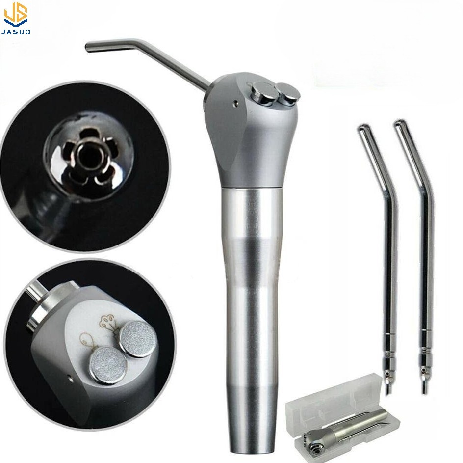 Dental Air Water Spray Triple 3 Way Button Syringe Handpiece + 2 Nozzles Tips