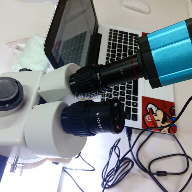 14MP HDMI Microscope Camera USB Output Digital Eyepiece w/ 0.5X C-mount Lens tps