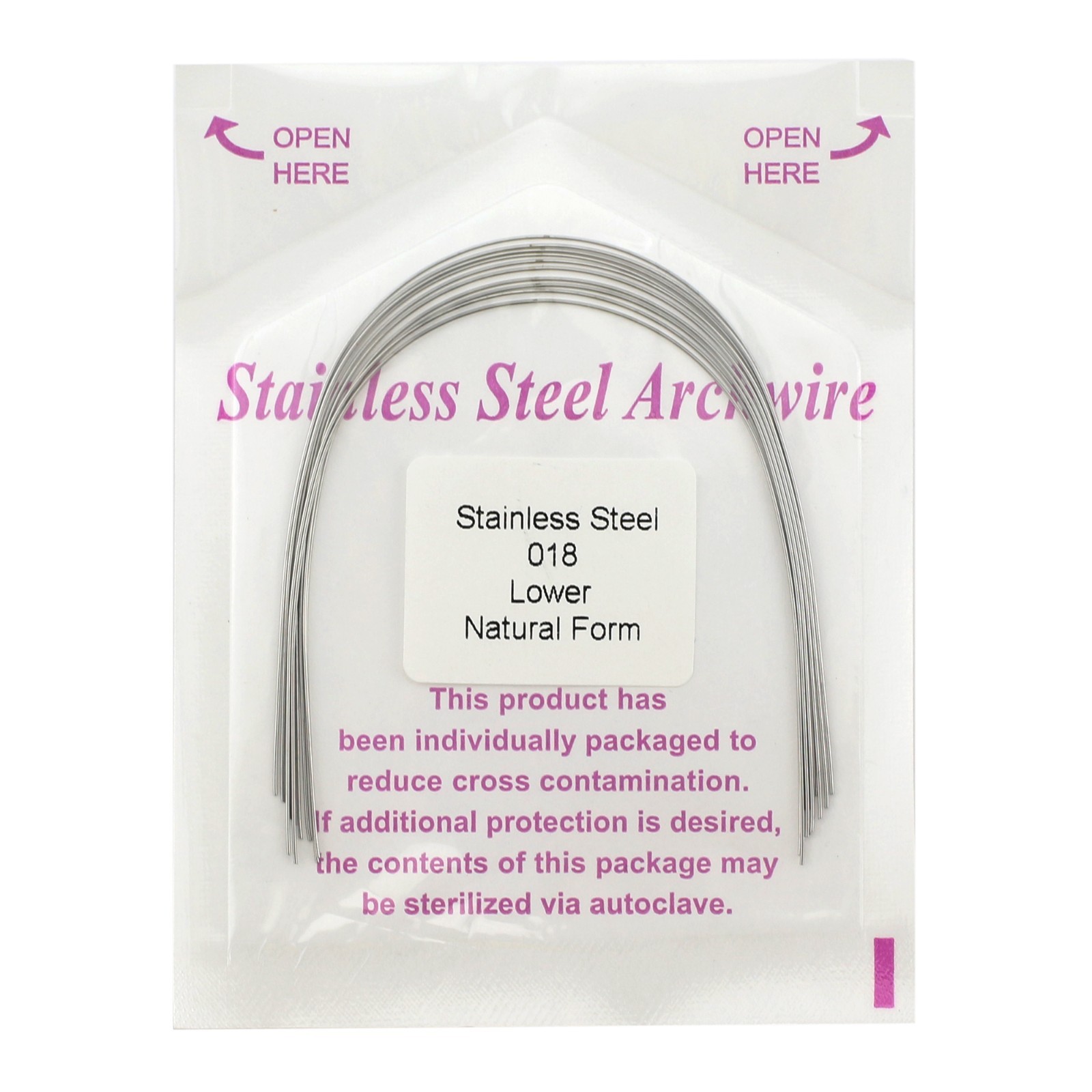 Dental Orthodontic Arch Wire Stainless Steel Natural Form Round Rectangular U L