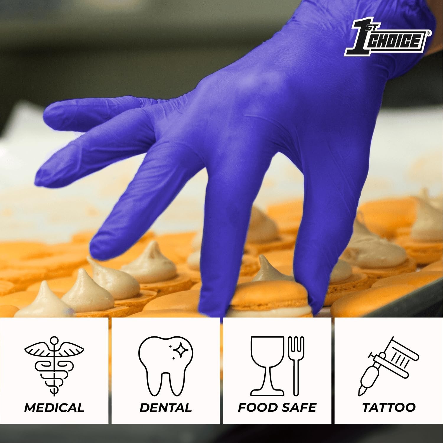 Indigo Nitrile Disposable Gloves – 3 Mil, XL Case of 1000, Latex-Free & Textured