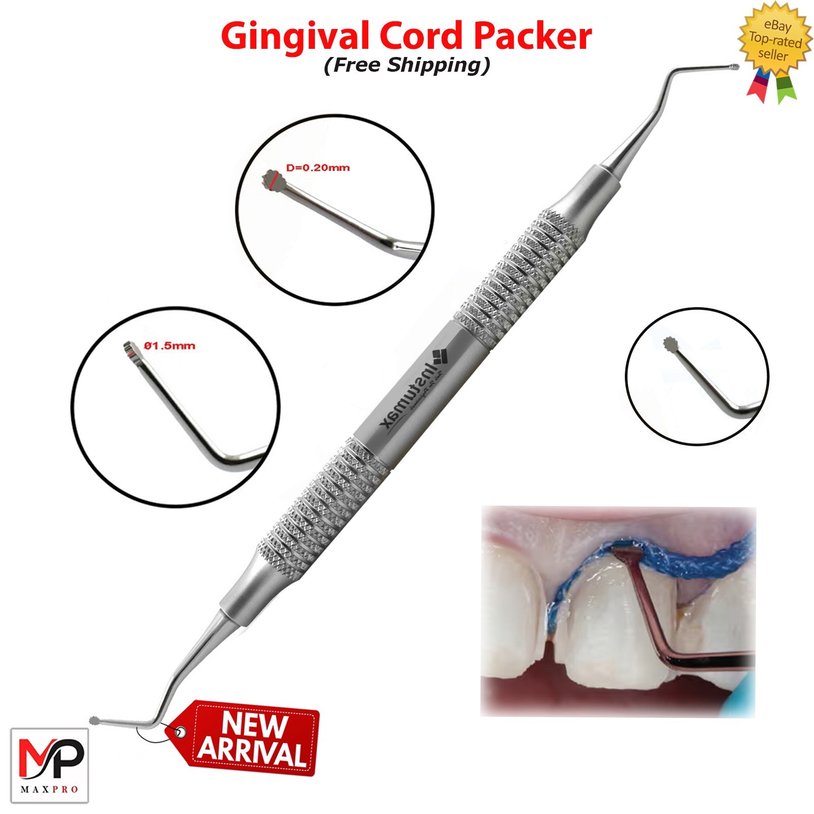 Professional Double-Ended Gingival Cord Packer | Dental Retraction Instruments